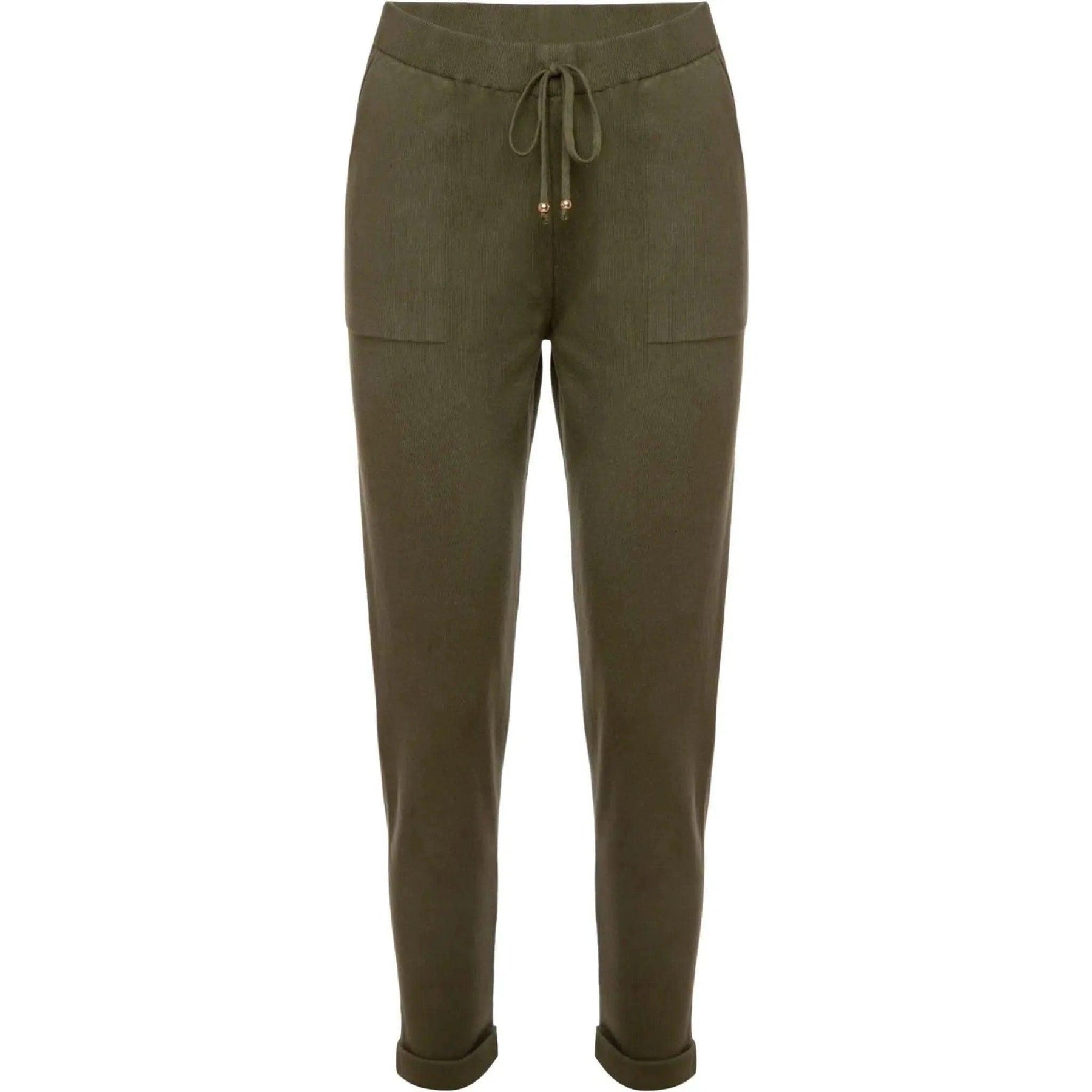 Calça em Tricô com Barra Italiana Matcha Ambicione by Anselmi
